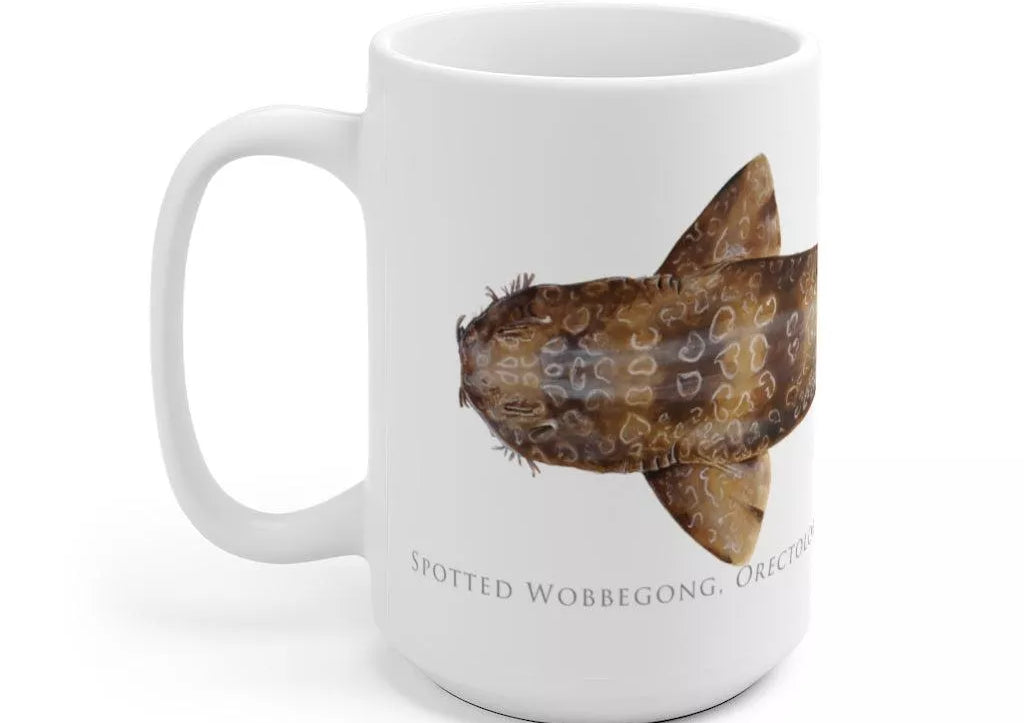 Spotted Wobbegong Mug-Stick Figure Fish Illustration