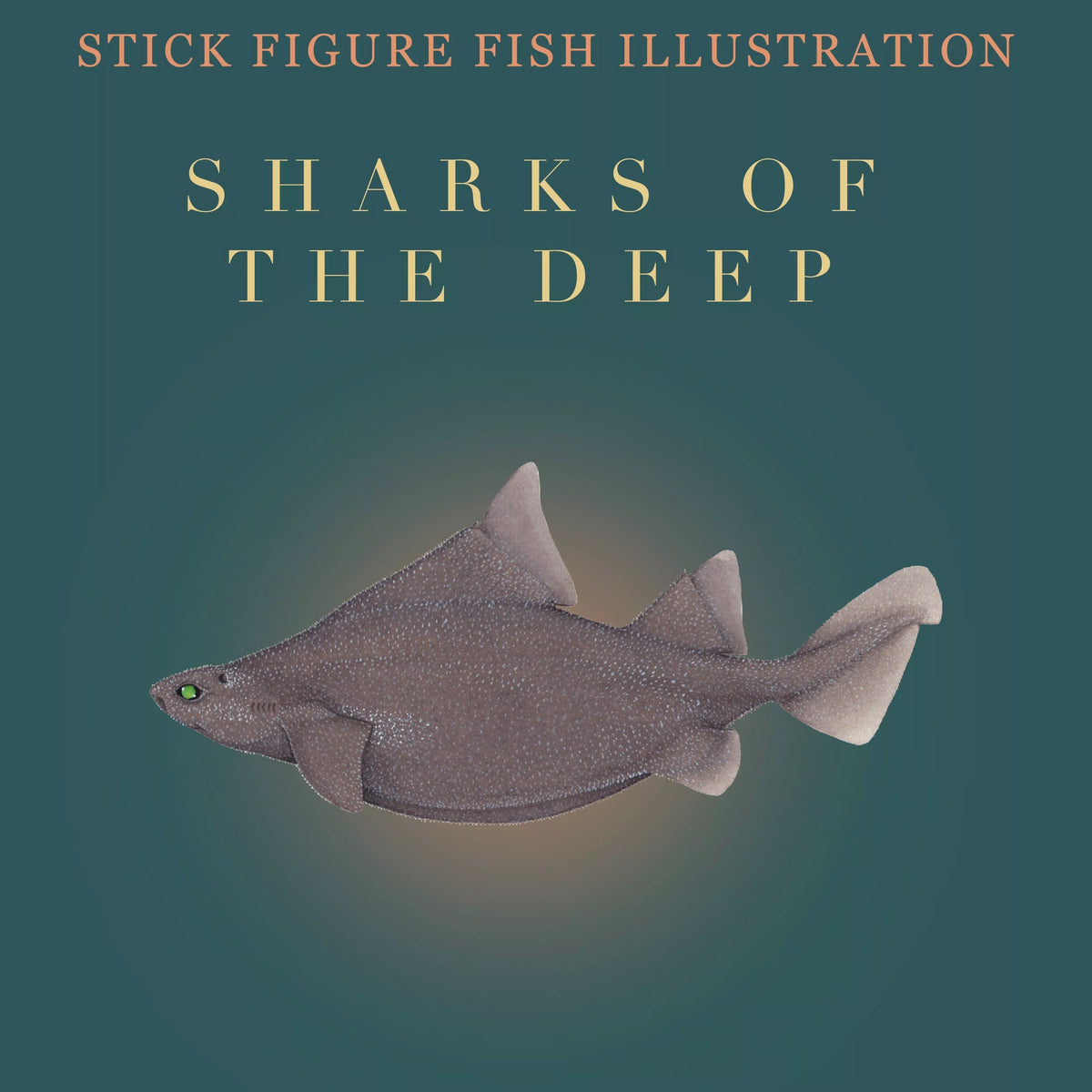 Stick Figure Fish 2023 Calendar - Sharks of the Deep-Stick Figure Fish Illustration