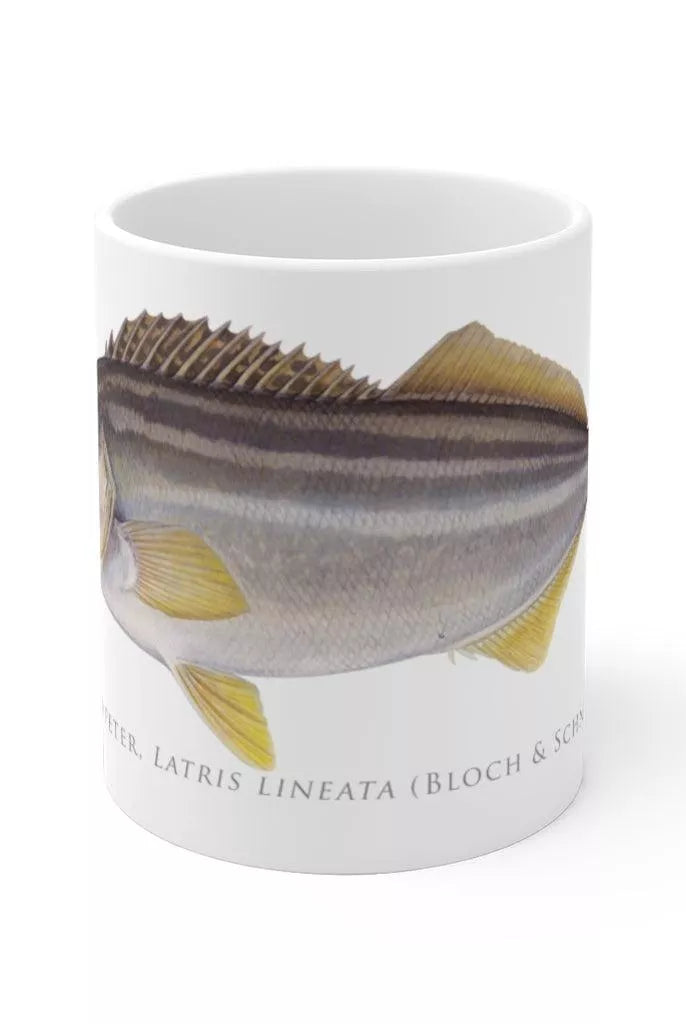 Striped Trumpeter Mug-Stick Figure Fish Illustration