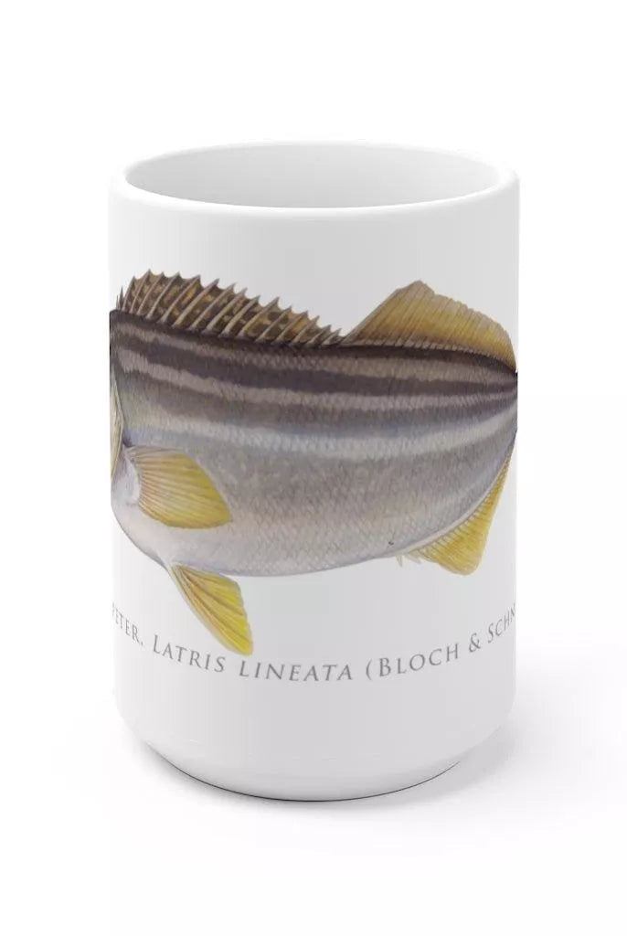 Striped Trumpeter Mug-Stick Figure Fish Illustration