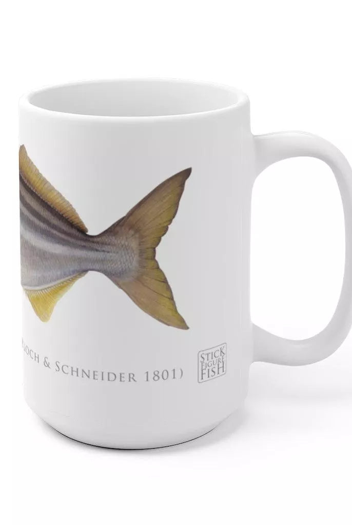 Striped Trumpeter Mug-Stick Figure Fish Illustration