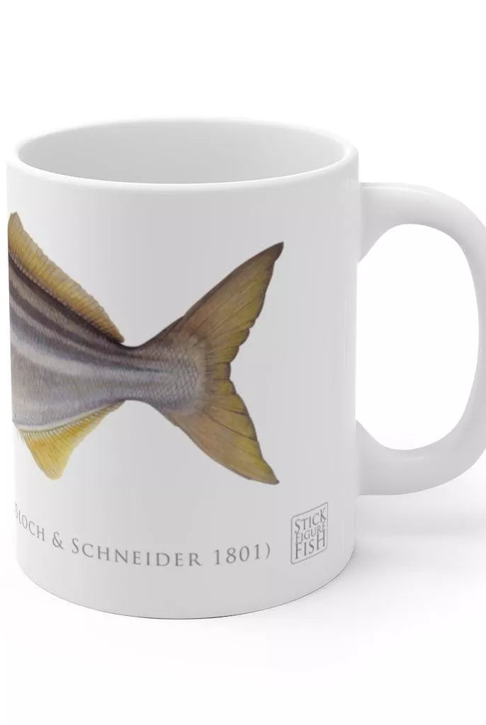 Striped Trumpeter Mug-Stick Figure Fish Illustration