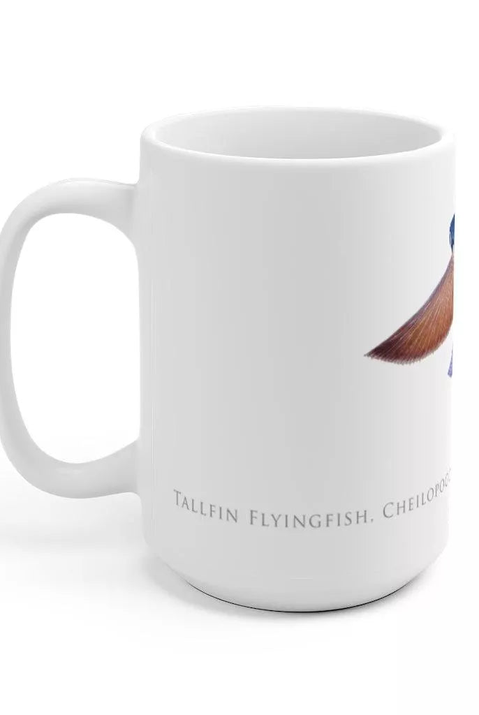 Tallfin Flyingfish Mug-Stick Figure Fish Illustration