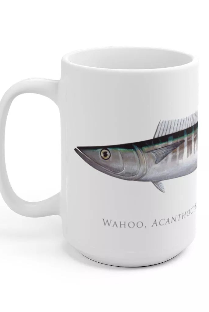 Wahoo No. 1 Mug-Stick Figure Fish Illustration