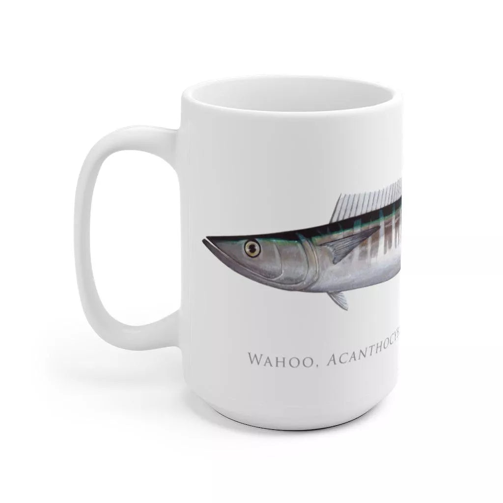 Wahoo No. 1 Mug-Stick Figure Fish Illustration