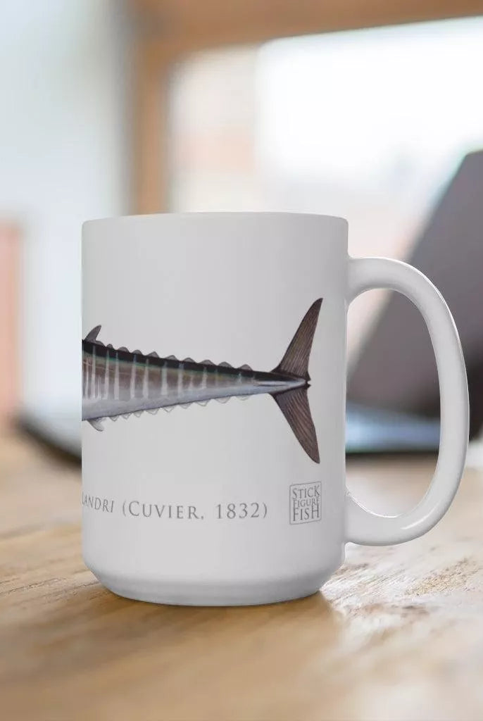 Wahoo No. 1 Mug-Stick Figure Fish Illustration