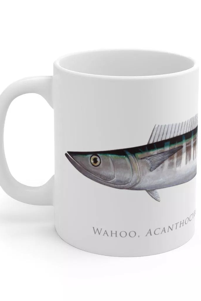 Wahoo No. 1 Mug-Stick Figure Fish Illustration