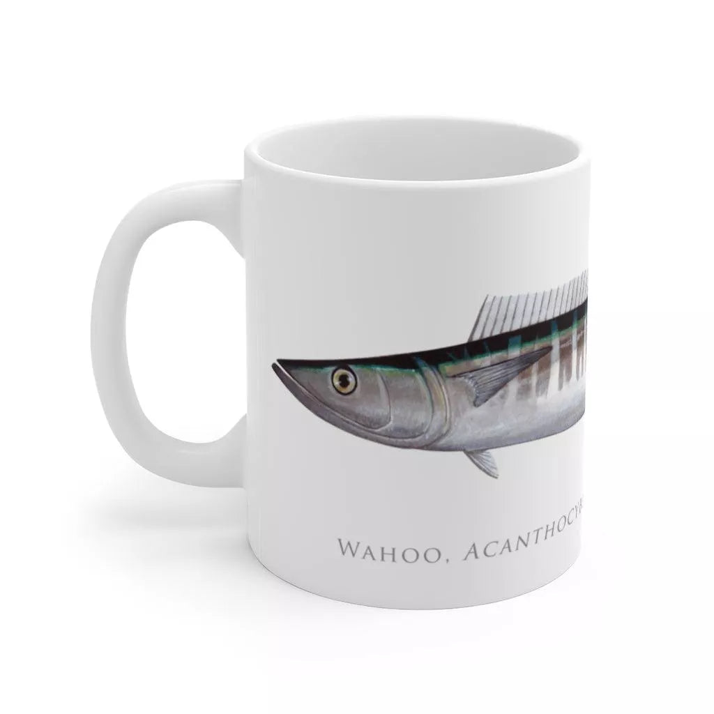 Wahoo No. 1 Mug-Stick Figure Fish Illustration