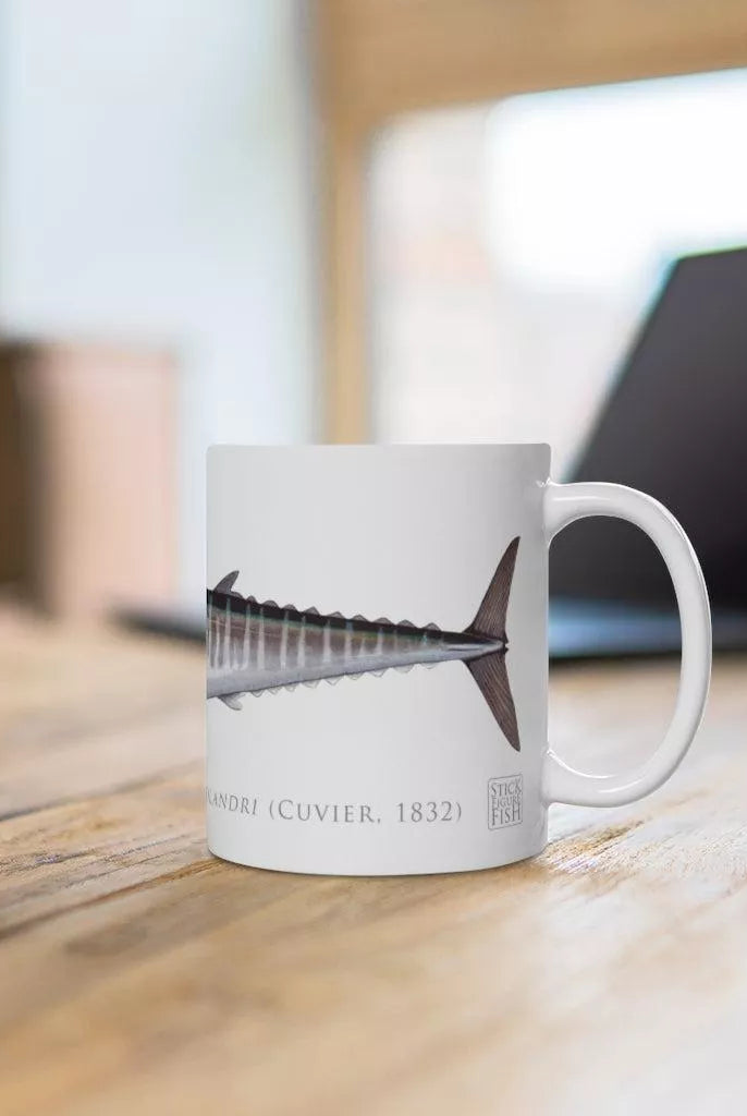 Wahoo No. 1 Mug-Stick Figure Fish Illustration