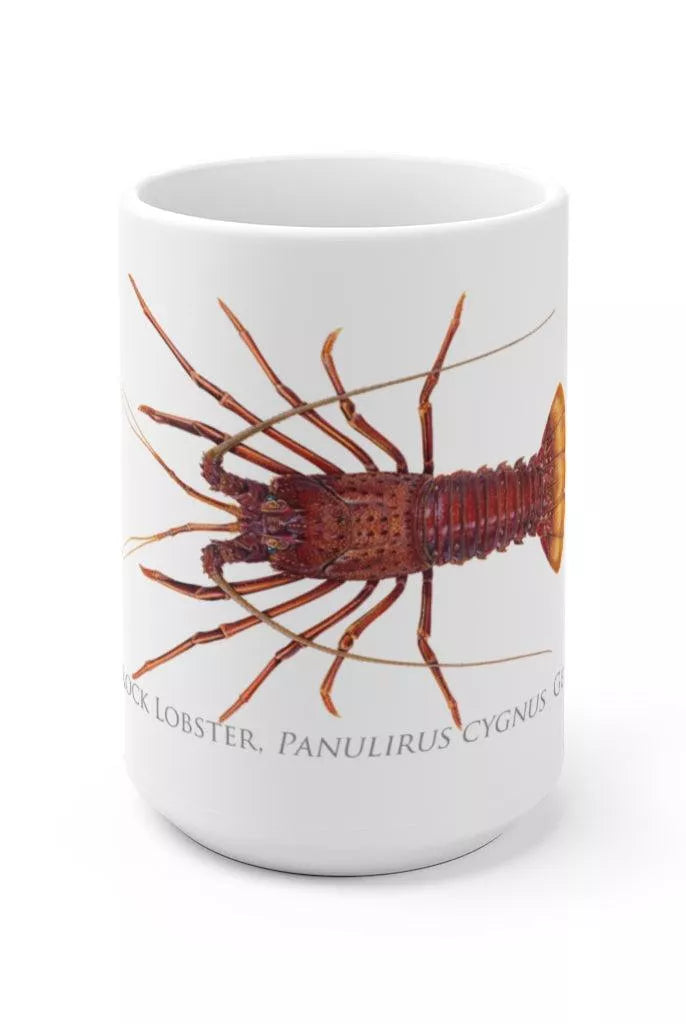 Western Rock Lobster Mug-Stick Figure Fish Illustration