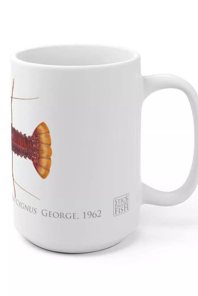 Western Rock Lobster Mug-Stick Figure Fish Illustration