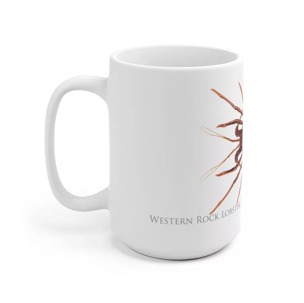 Western Rock Lobster Mug-Stick Figure Fish Illustration