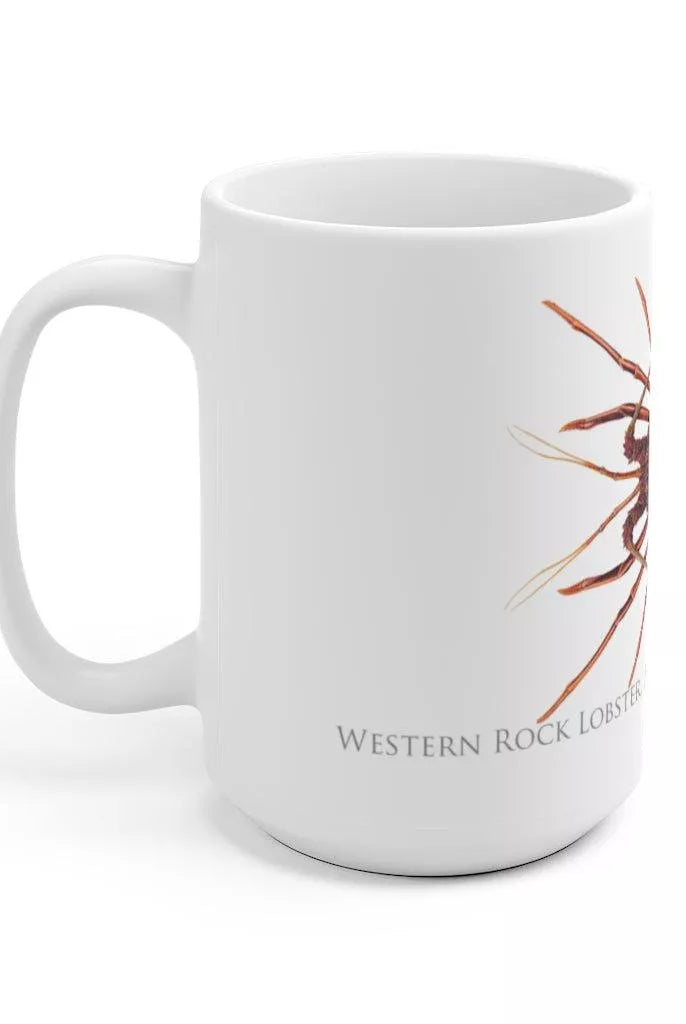 Western Rock Lobster Mug-Stick Figure Fish Illustration