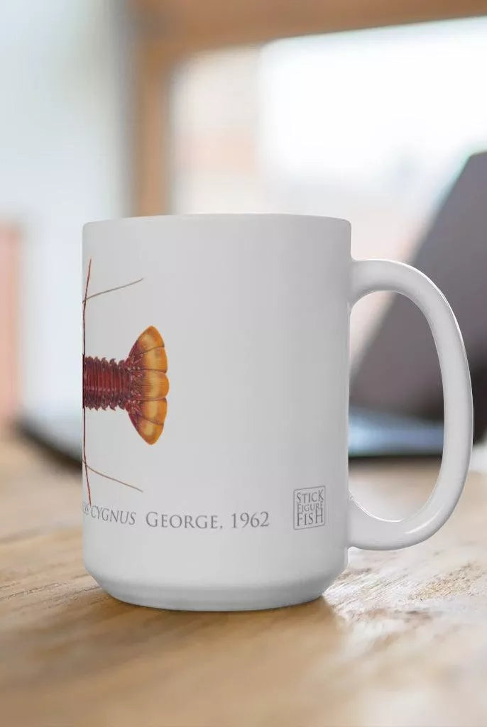 Western Rock Lobster Mug-Stick Figure Fish Illustration