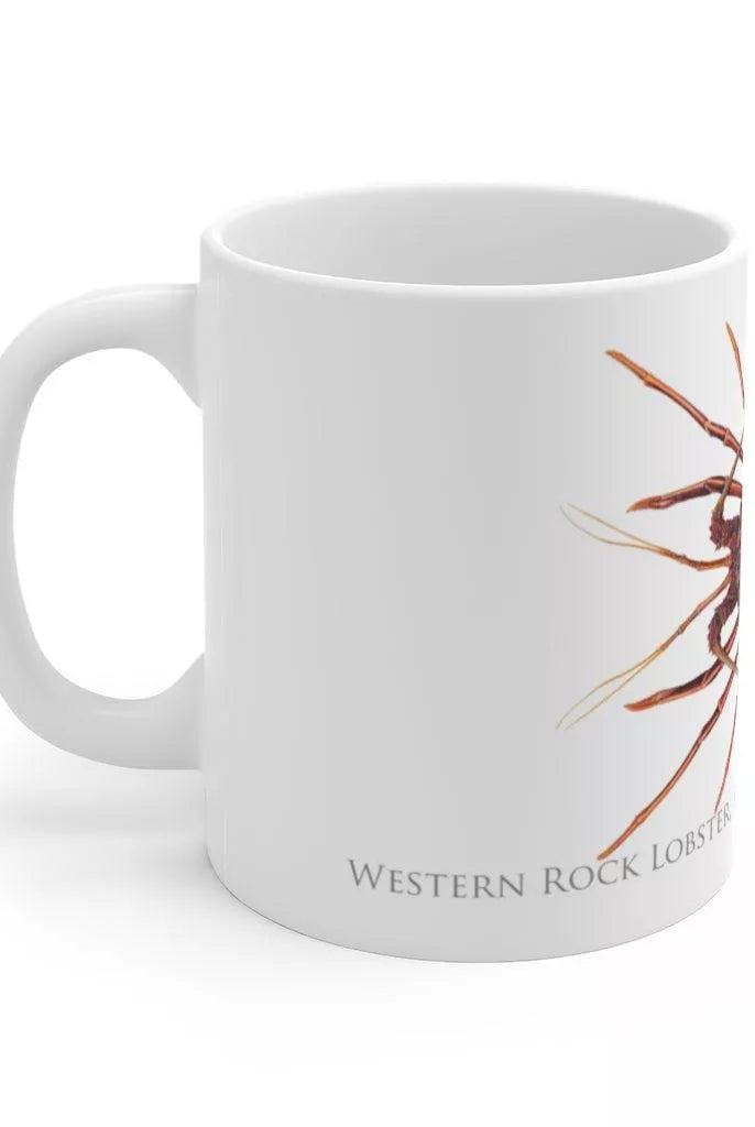 Western Rock Lobster Mug-Stick Figure Fish Illustration