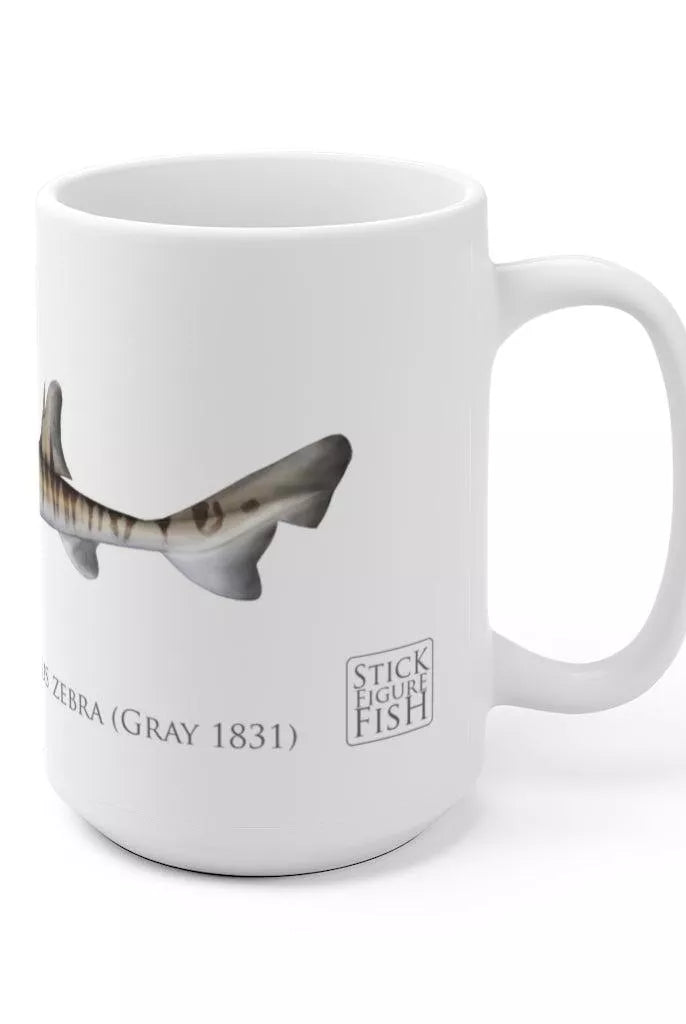 Zebra Hornshark Mug-Stick Figure Fish Illustration