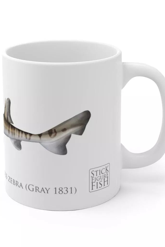 Zebra Hornshark Mug-Stick Figure Fish Illustration