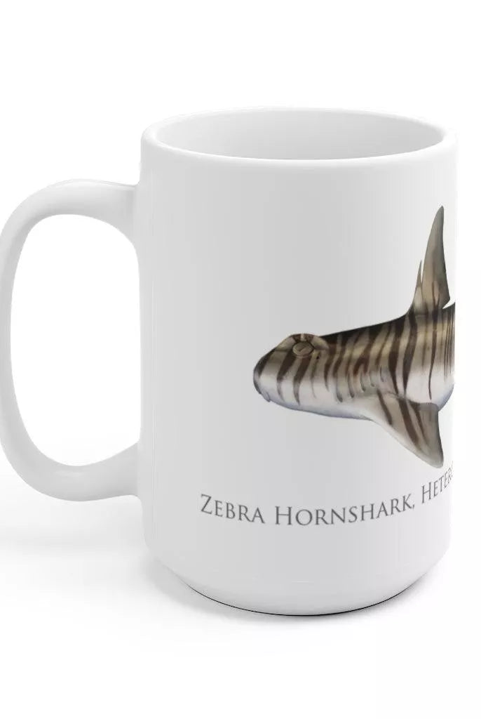 Zebra Hornshark Mug-Stick Figure Fish Illustration