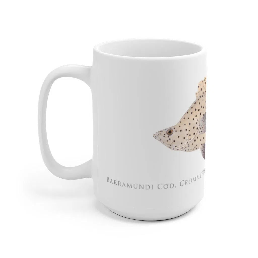 Barramundi Cod Mug-Stick Figure Fish Illustration