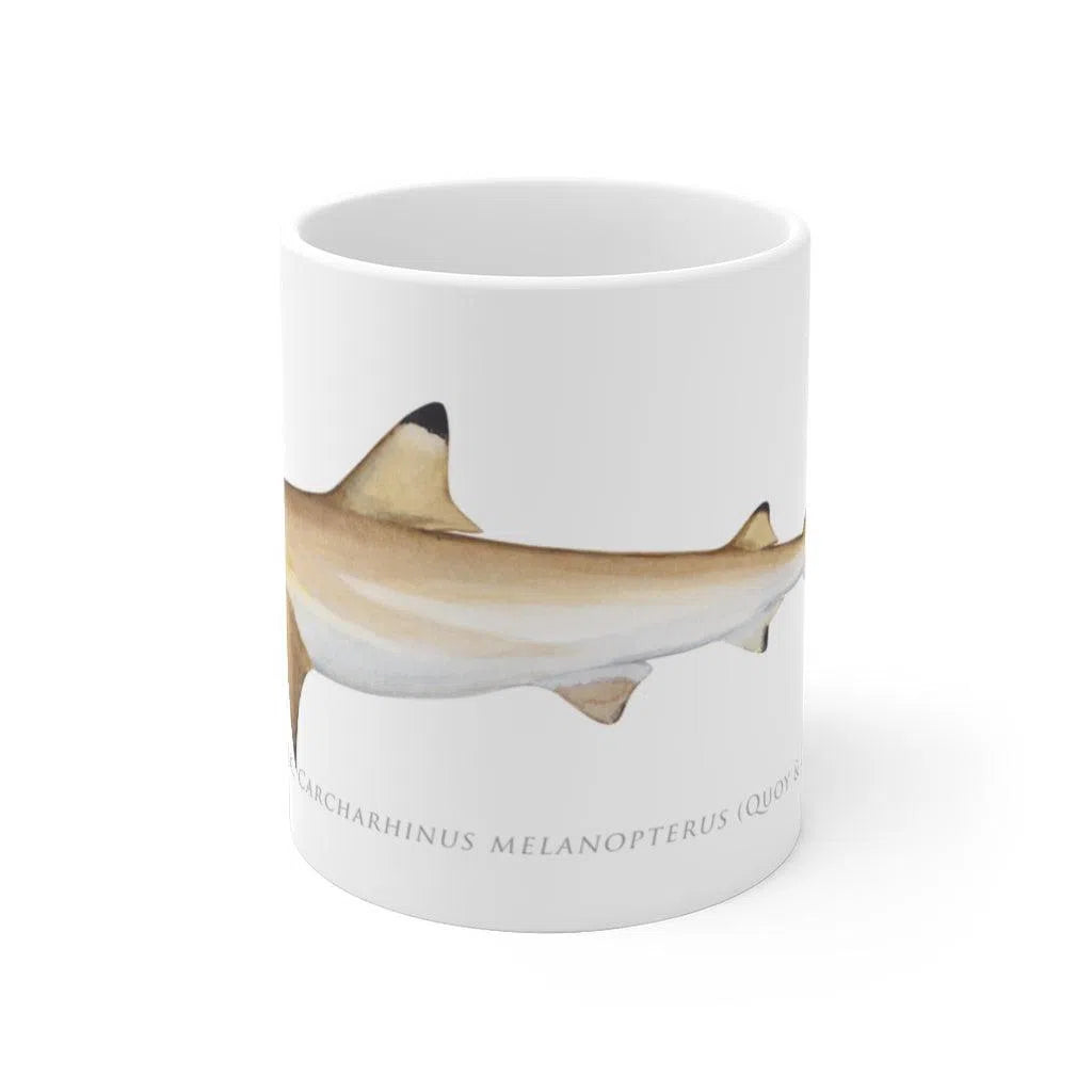 Blacktip Reef Shark Mug-Stick Figure Fish Illustration