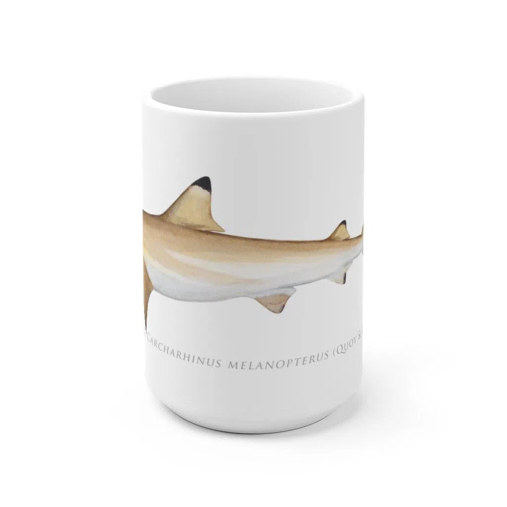 Blacktip Reef Shark Mug-Stick Figure Fish Illustration