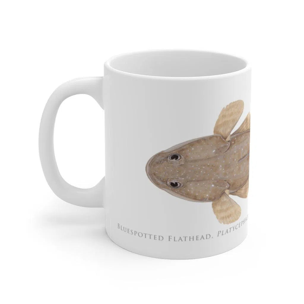 Bluespotted Flathead Mug-Stick Figure Fish Illustration