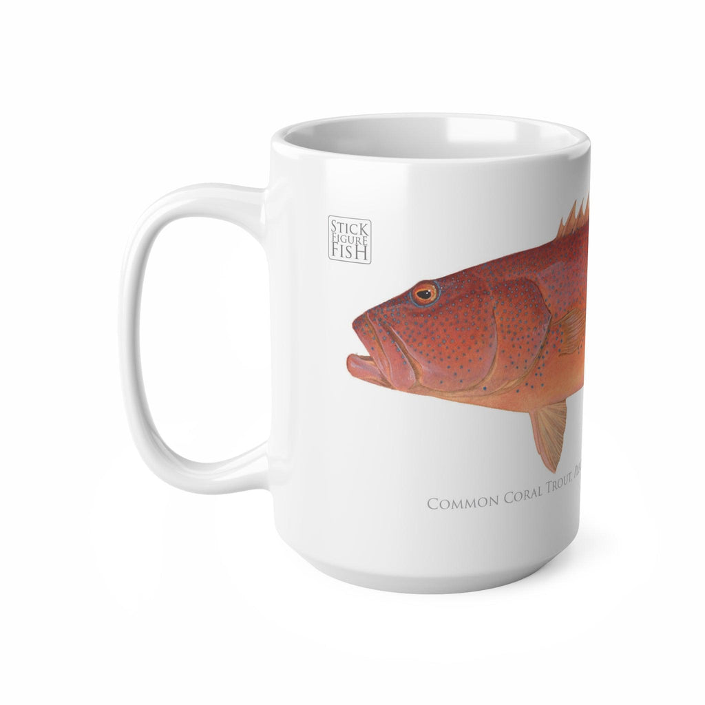 Common Coral Trout Mug - Stick Figure Fish Illustration