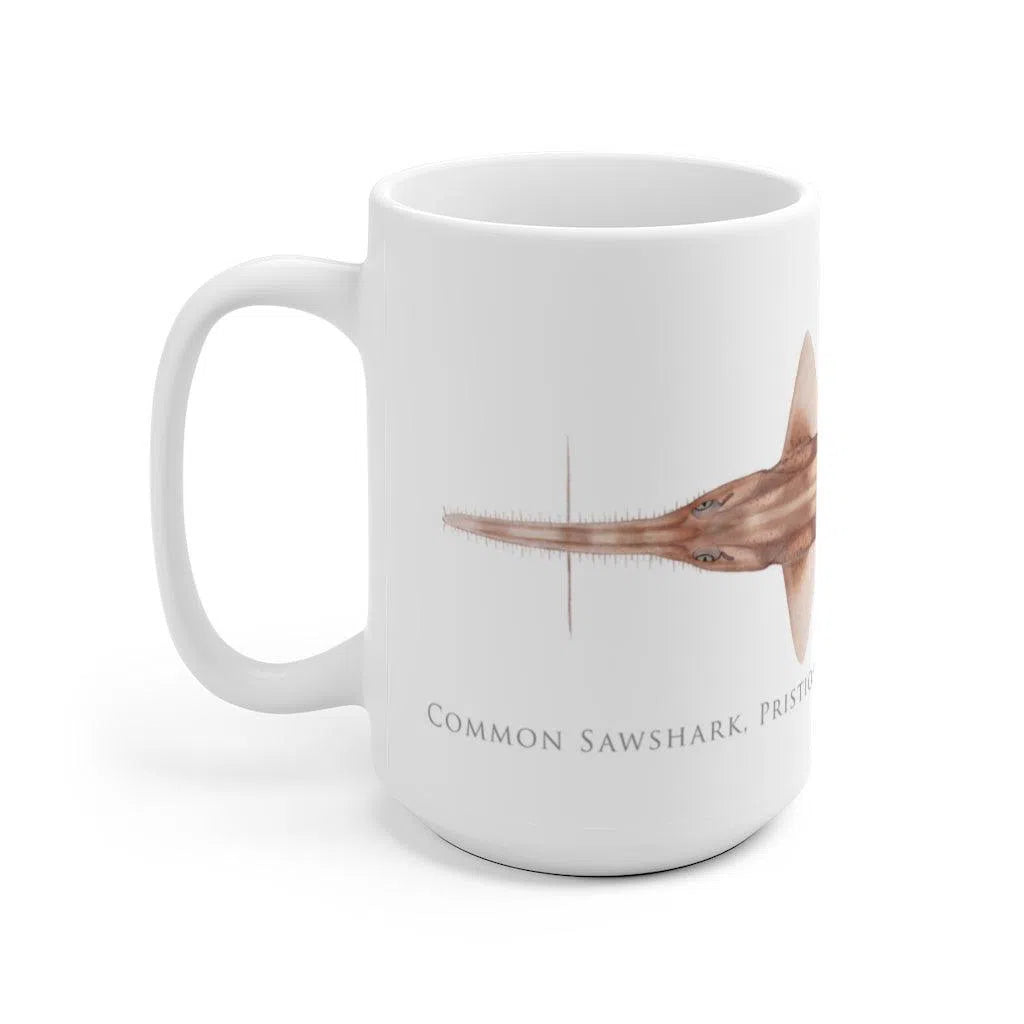 Common Sawshark mug-Stick Figure Fish Illustration