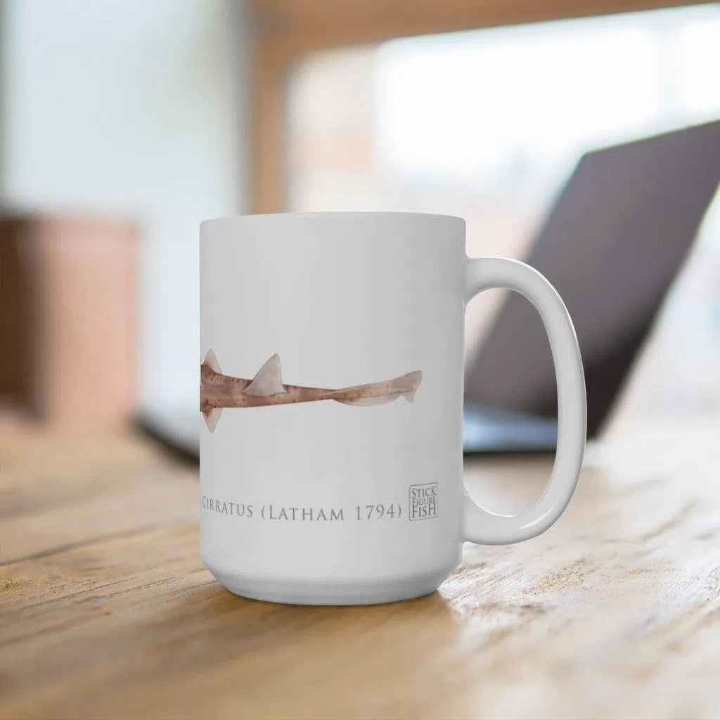 Common Sawshark mug-Stick Figure Fish Illustration
