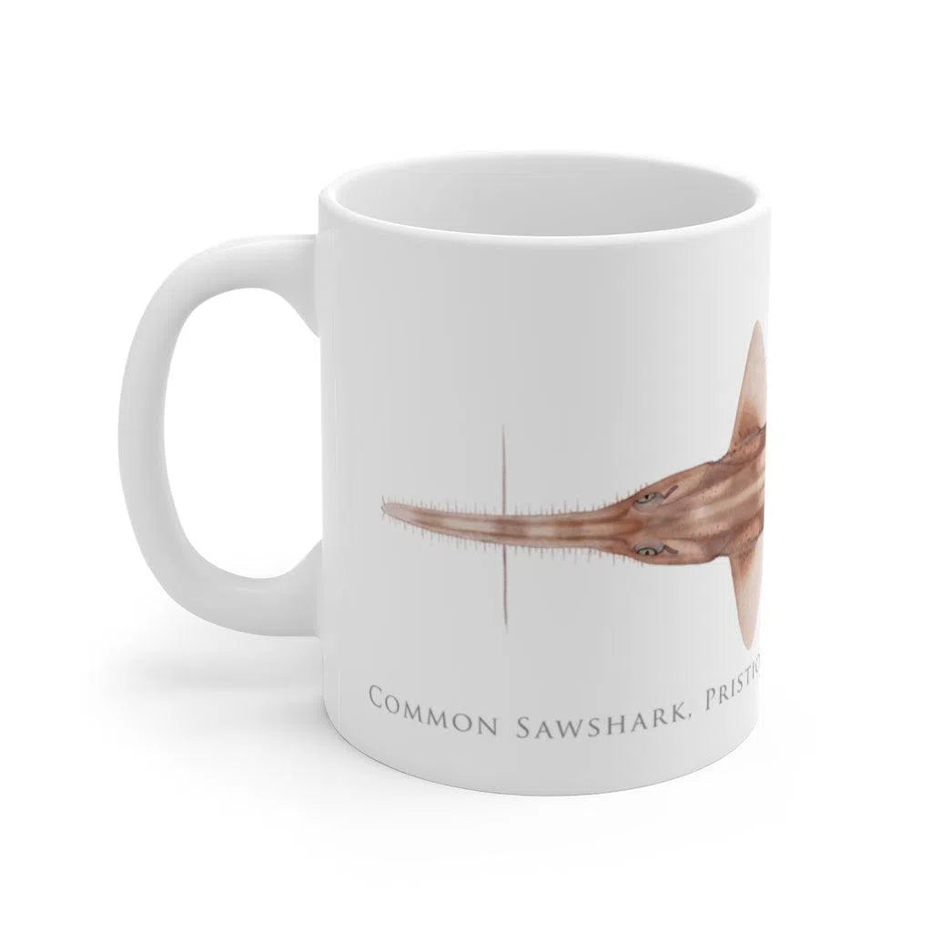 Common Sawshark mug-Stick Figure Fish Illustration
