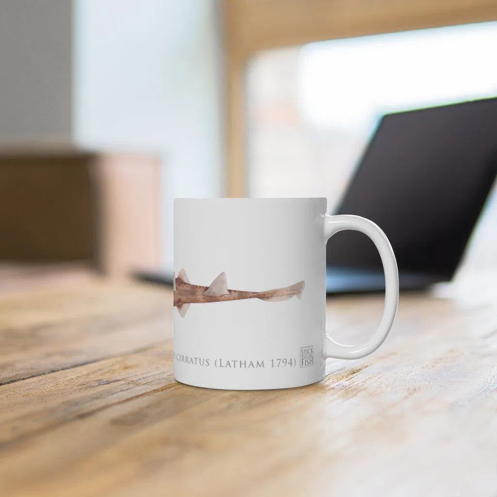 Common Sawshark mug-Stick Figure Fish Illustration