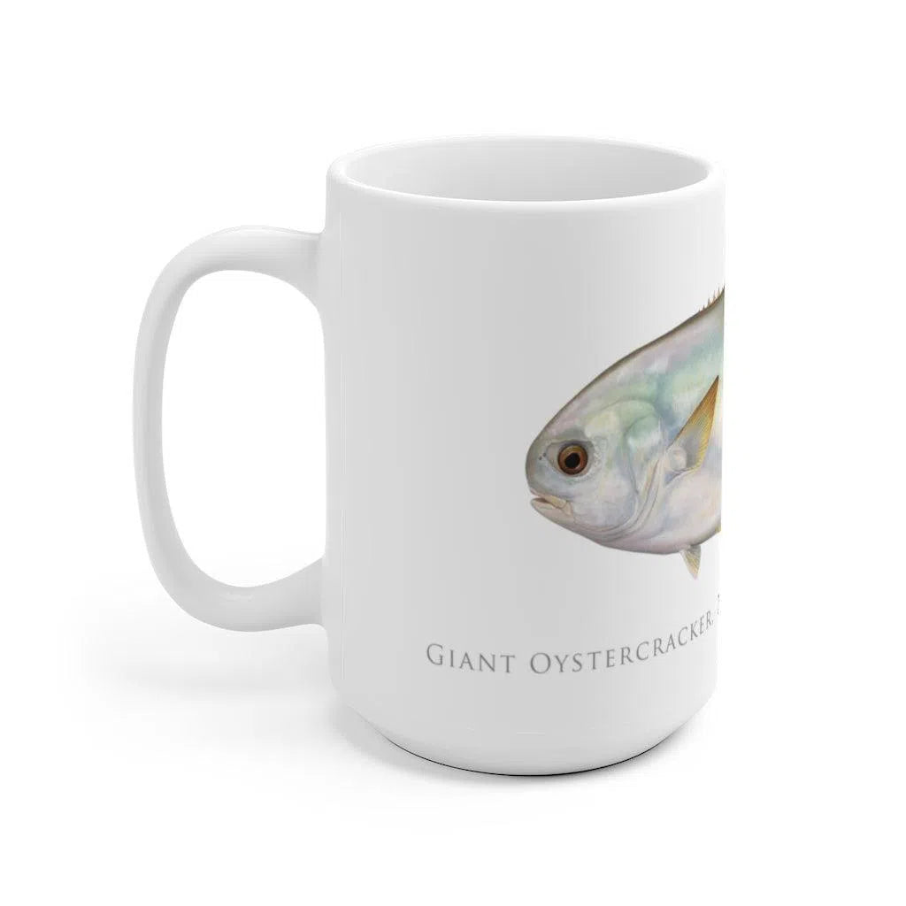 Giant Oystercracker (Permit) Mug-Stick Figure Fish Illustration