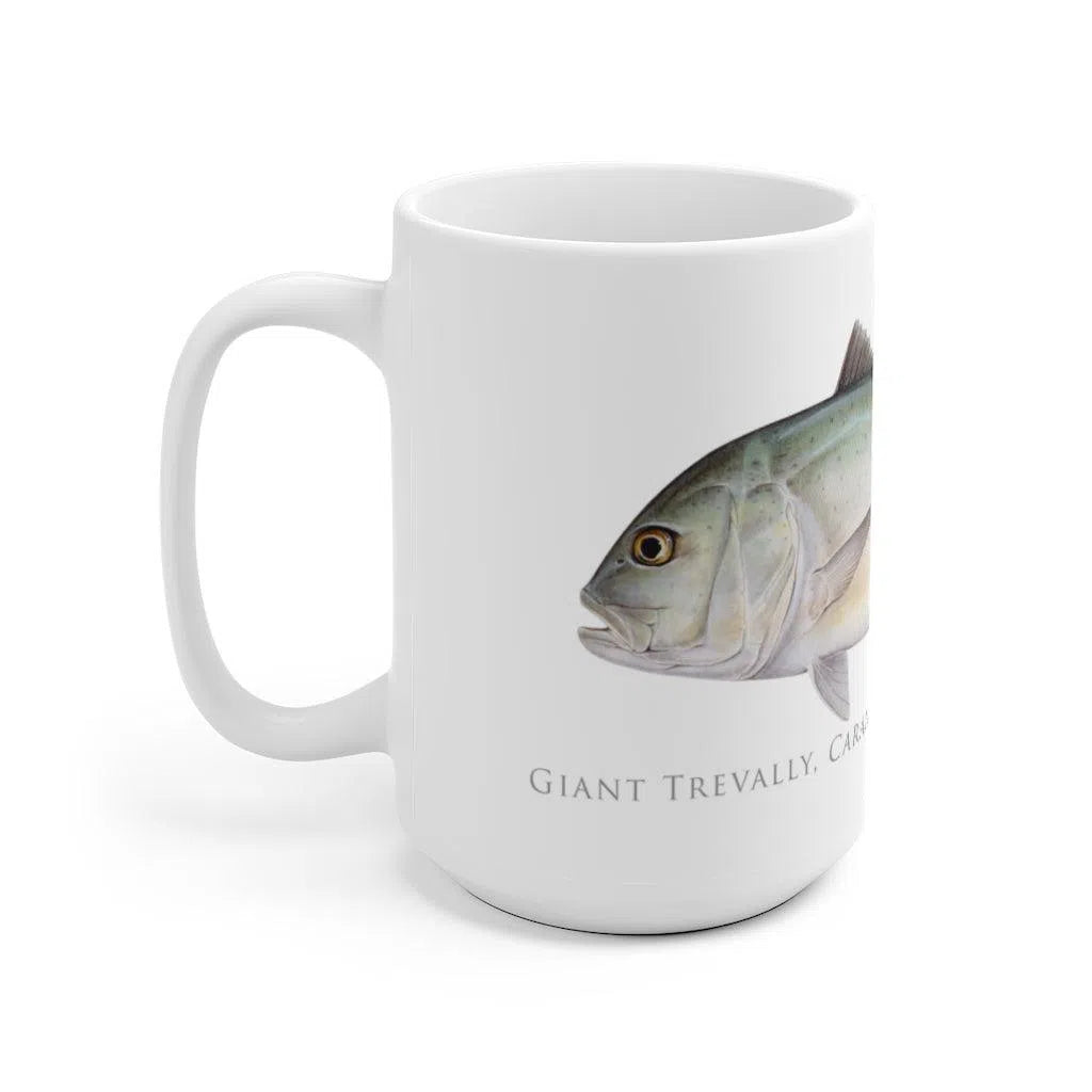 Giant Trevally Mug-Stick Figure Fish Illustration
