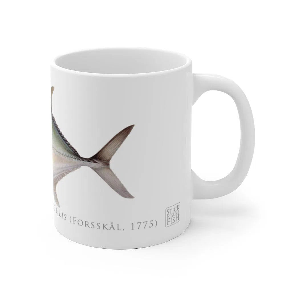 Giant Trevally Mug-Stick Figure Fish Illustration