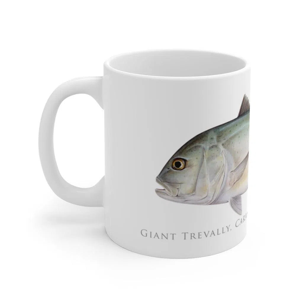 Giant Trevally Mug-Stick Figure Fish Illustration
