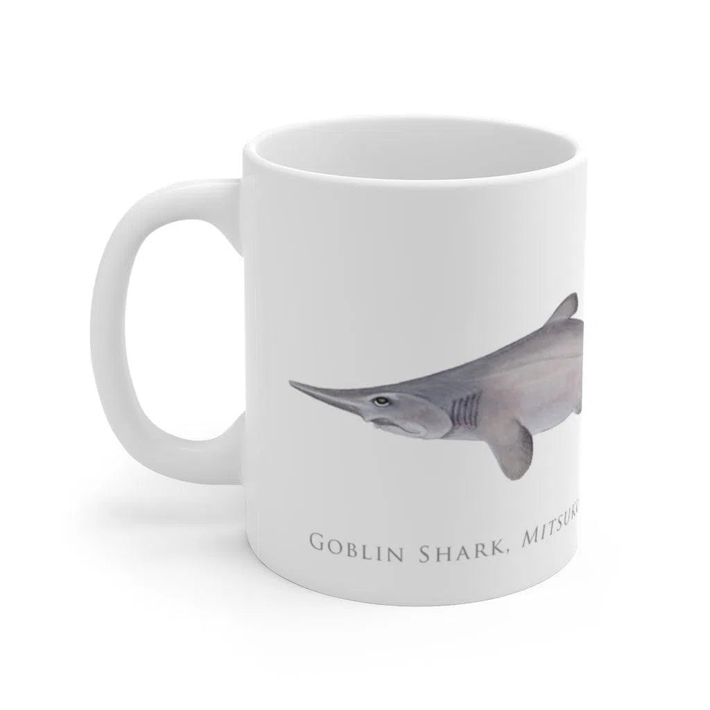 Goblin Shark Mug-Stick Figure Fish Illustration