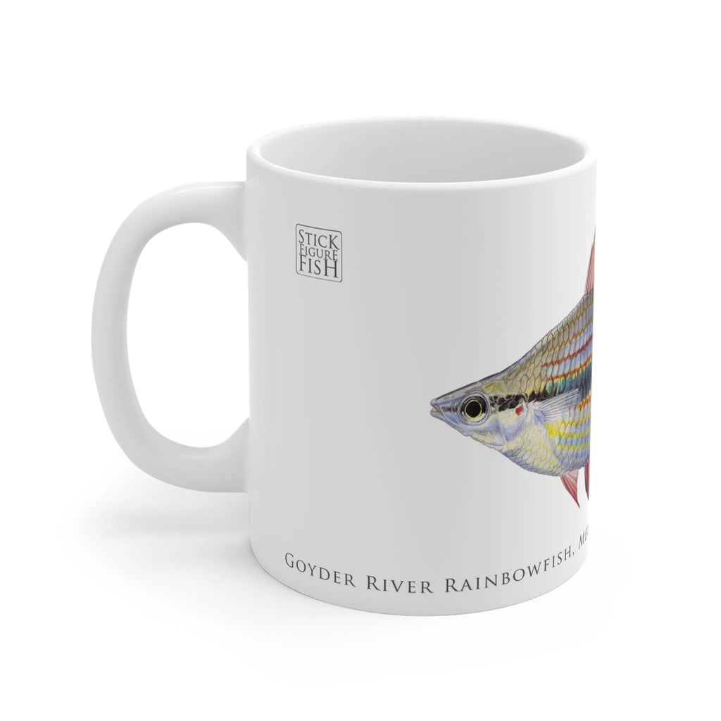 Goyder River Rainbowfish Mug-Stick Figure Fish Illustration