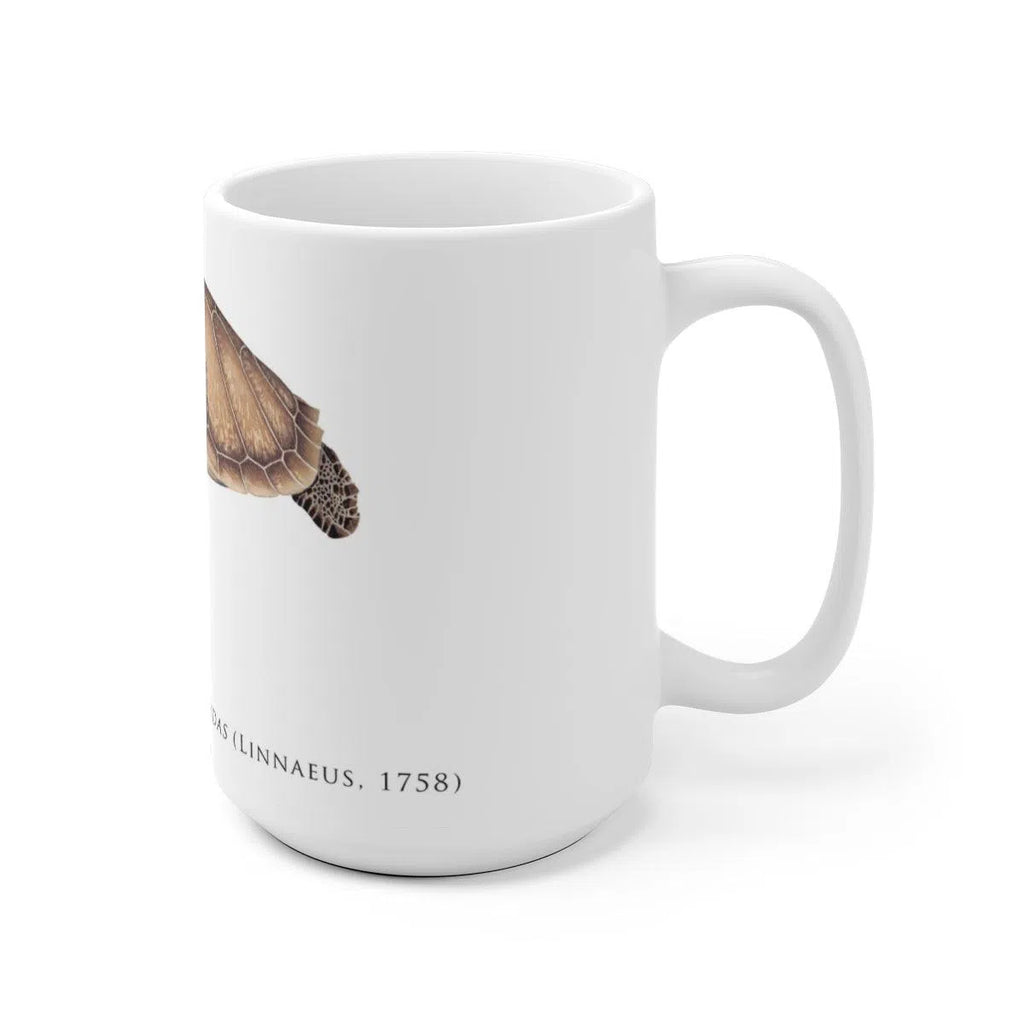 Green Sea Turtle Mug-Stick Figure Fish Illustration