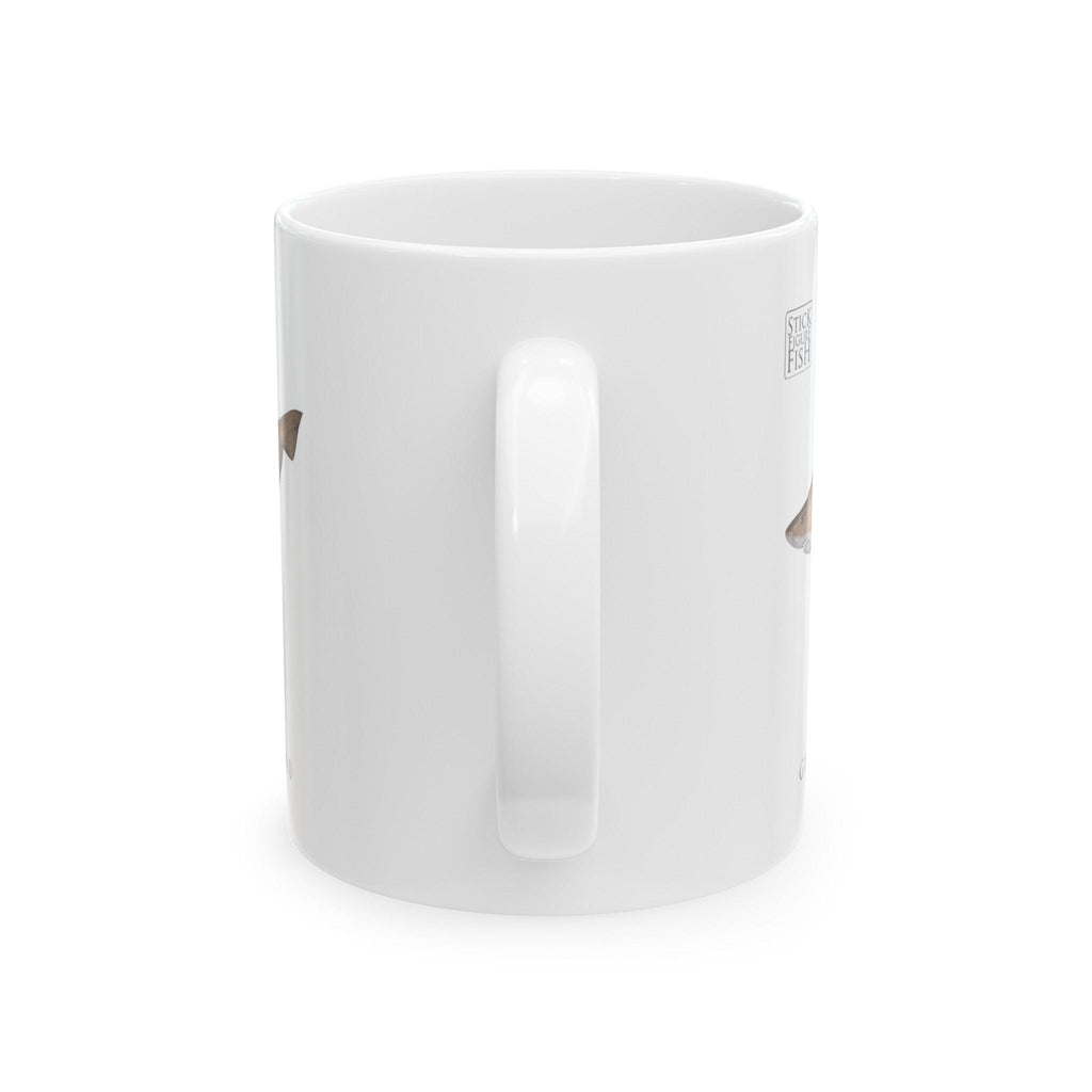 Greynurse Shark Mug - Stick Figure Fish Illustration