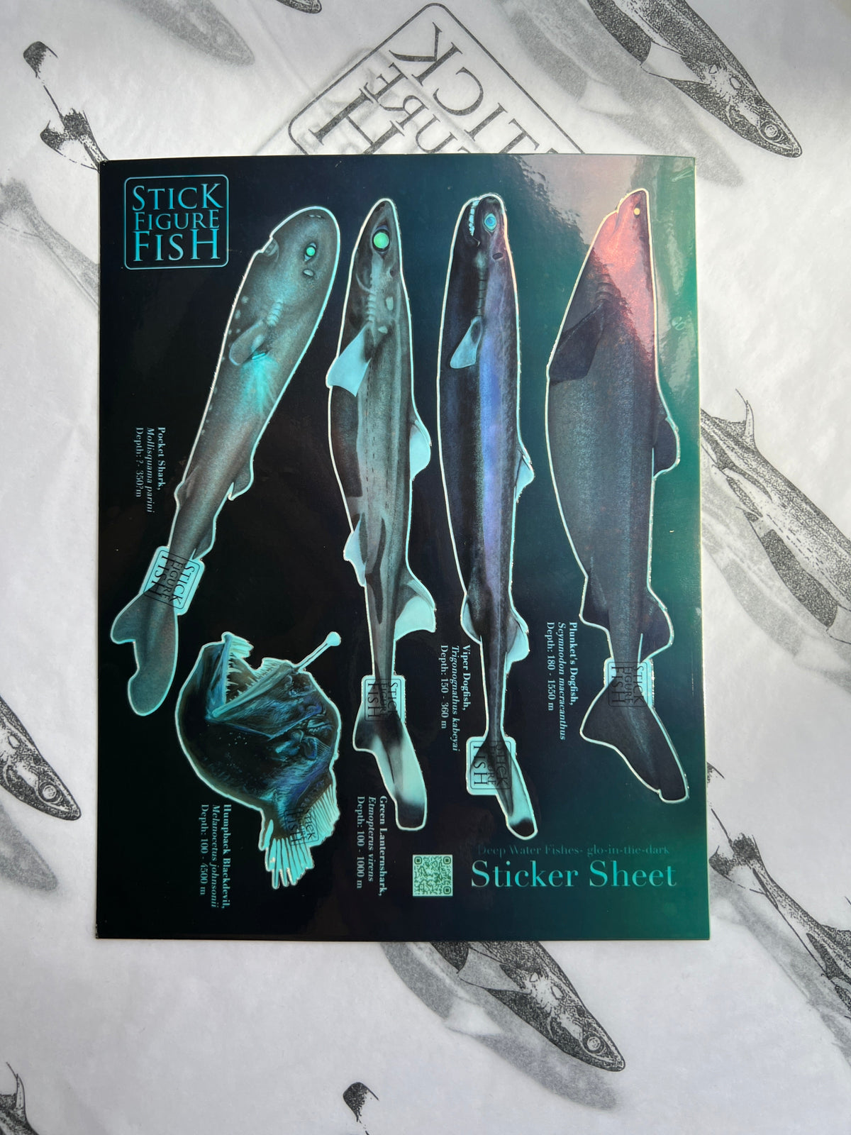 Glow-in-the-Dark Sticker Sheet: Deep-Sea Fishes (Limited Edition ...