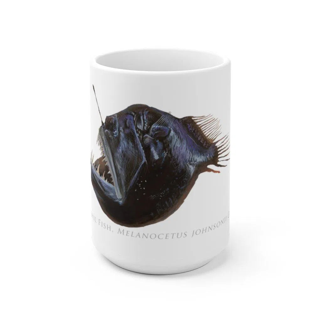 Humpback Blackdevil Mug-Stick Figure Fish Illustration