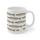 King George Whiting - Tessellation Series - Mug-Stick Figure Fish Illustration