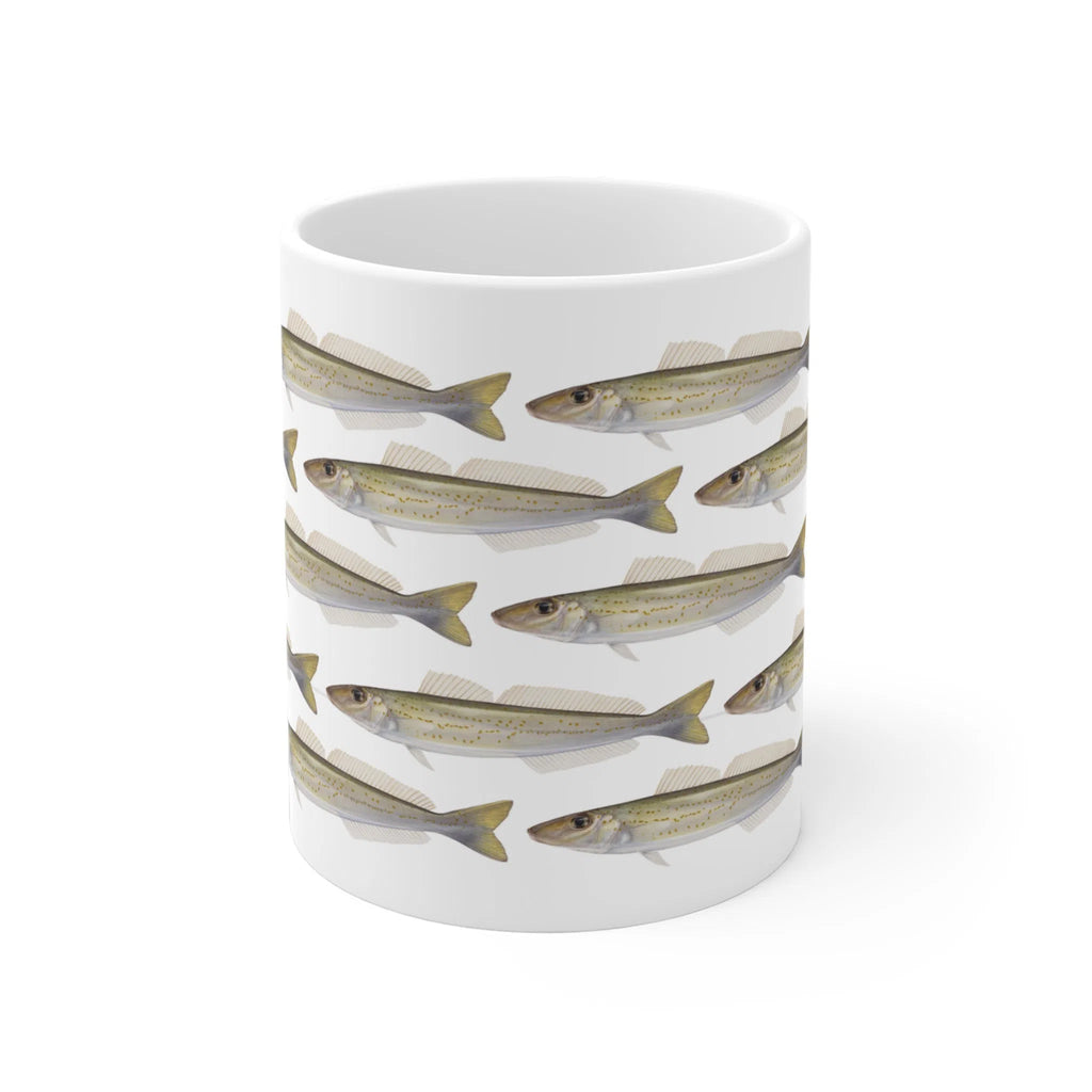 King George Whiting - Tessellation Series - Mug-Stick Figure Fish Illustration