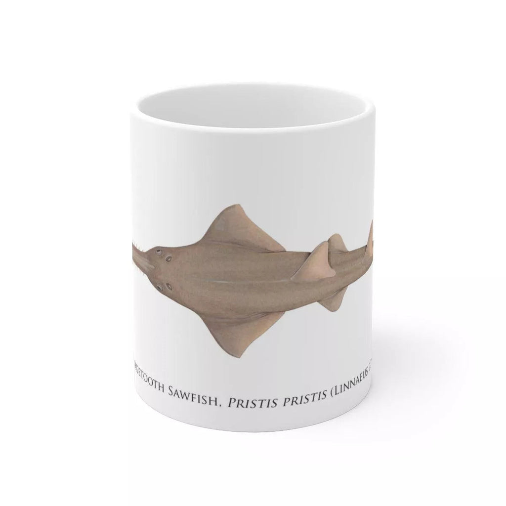 Largetooth Sawfish Mug-Stick Figure Fish Illustration