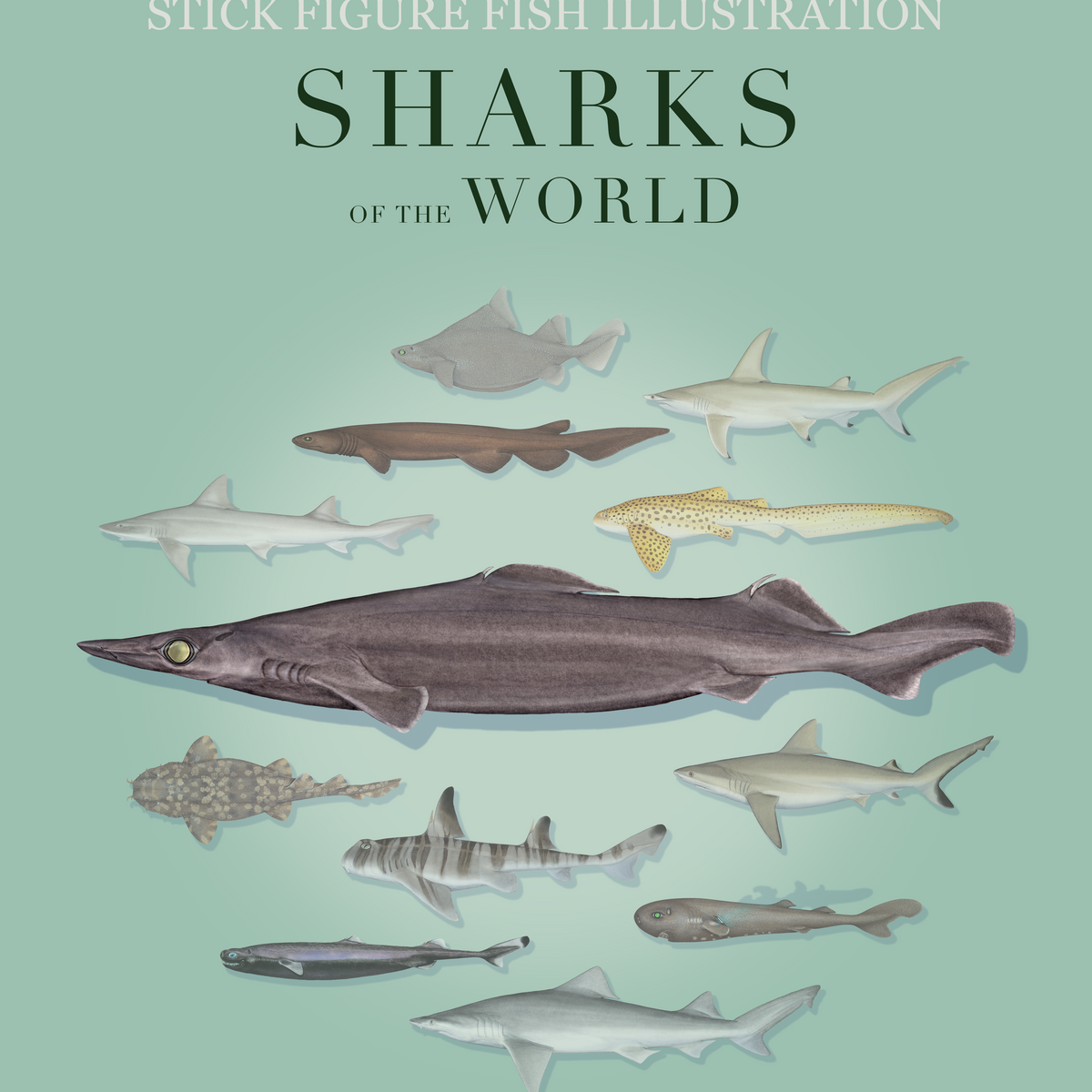 Stick Figure Fish 2026 Limited Edition Calendar - Sharks of the World ...