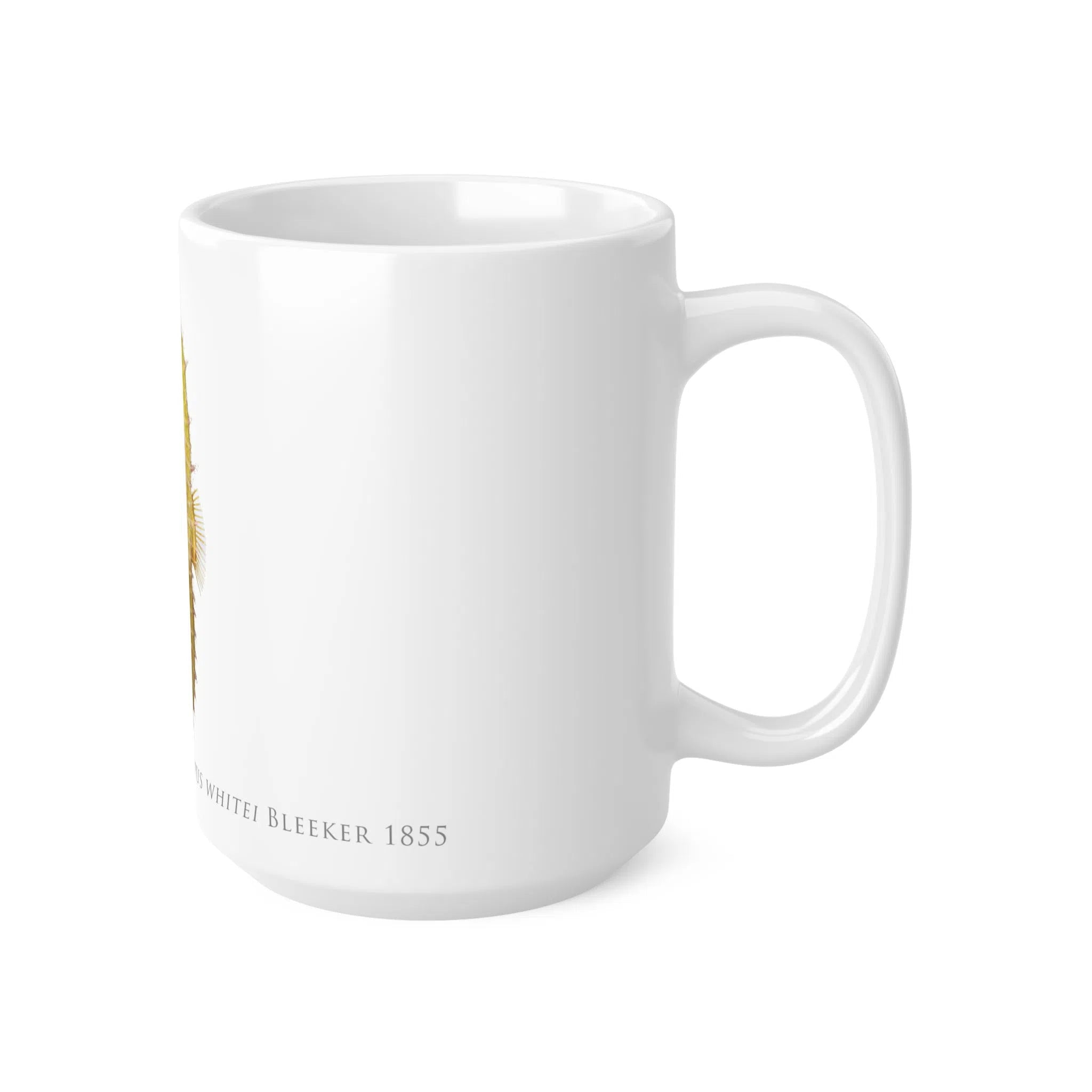 White's Seahorse Mug-Stick Figure Fish Illustration