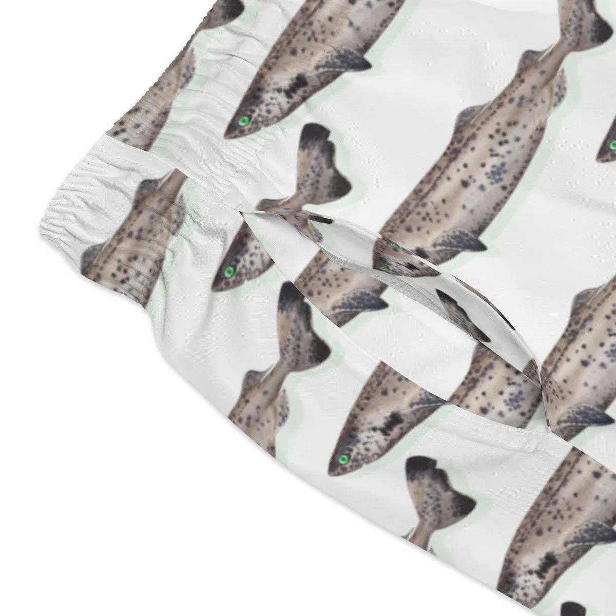 Whitetail Dogfish - Swim Trunks-Stick Figure Fish Illustration