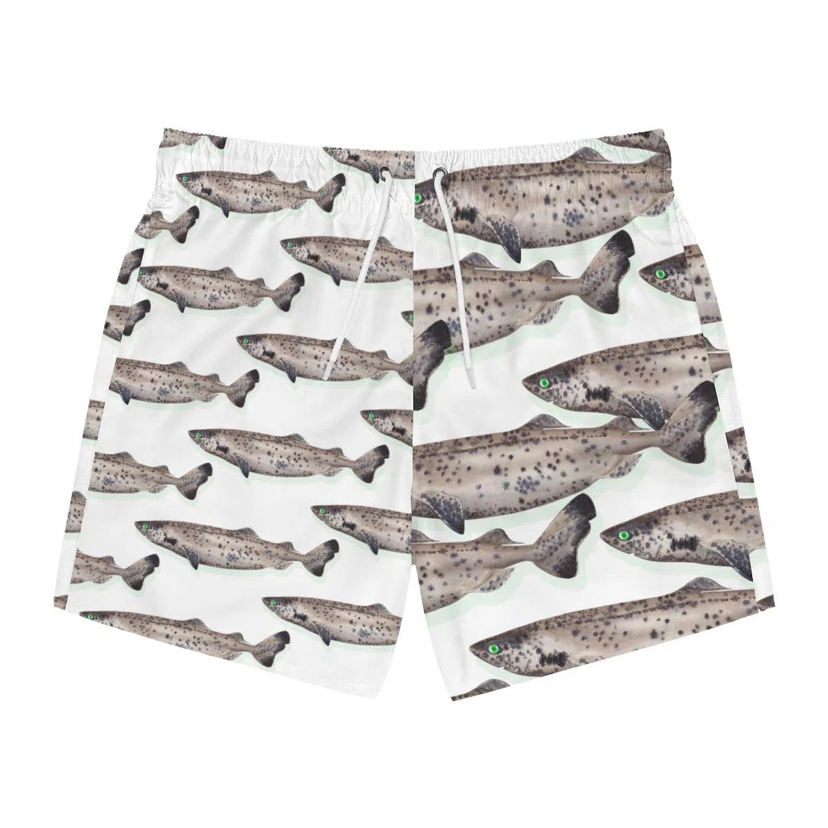 Whitetail Dogfish - Swim Trunks-Stick Figure Fish Illustration
