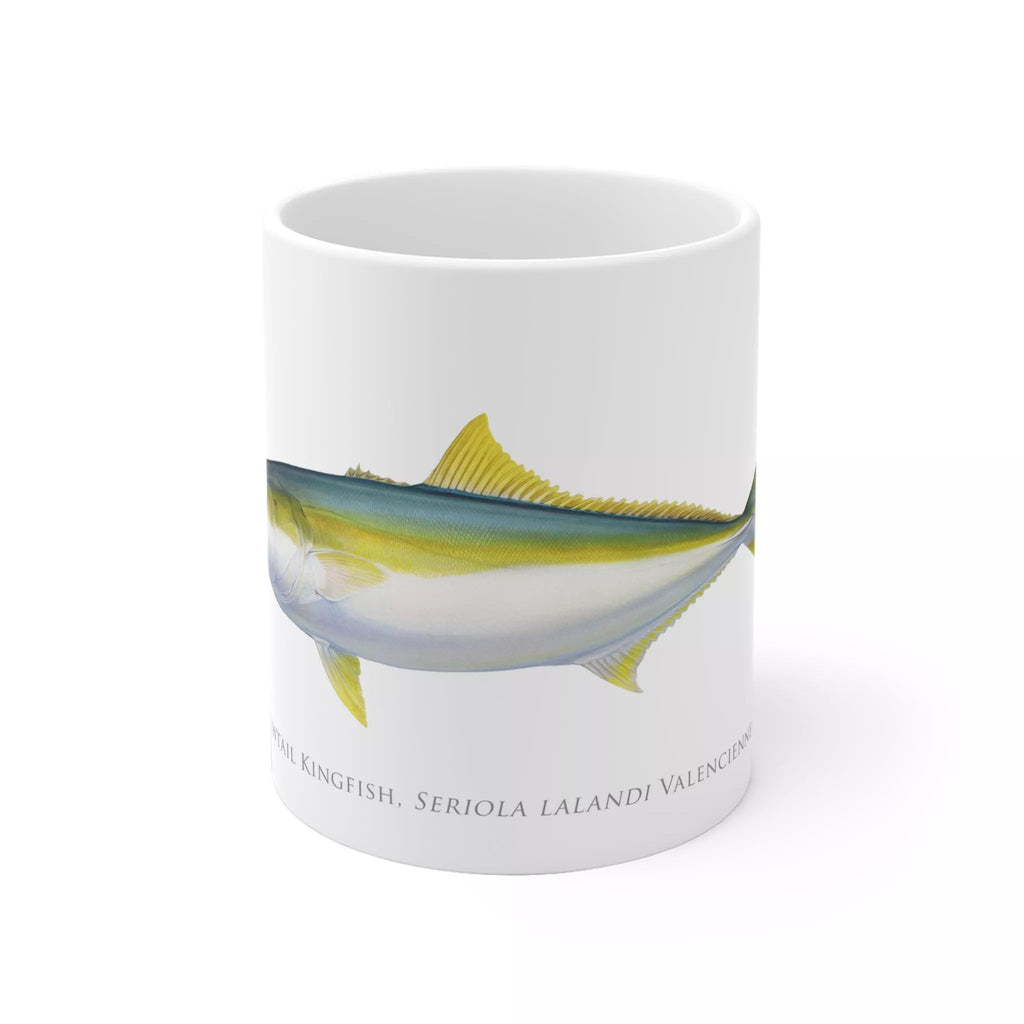 Yellowtail Kingfish - Mug-Stick Figure Fish Illustration
