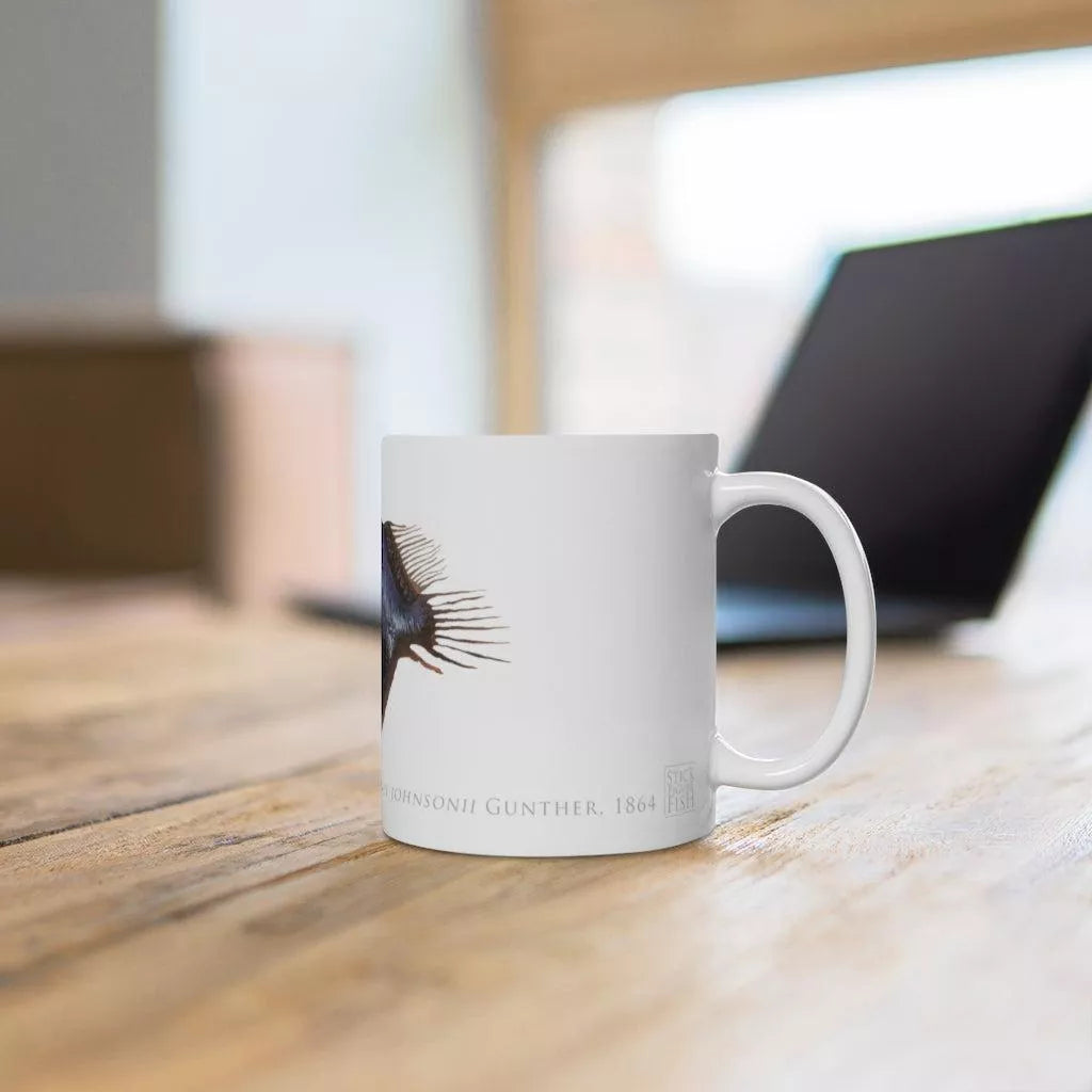 Humpback Blackdevil Mug-Stick Figure Fish Illustration